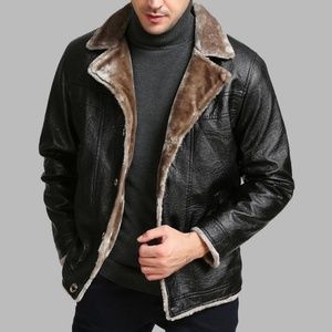Men's Faux Leather/Fur Jacket
